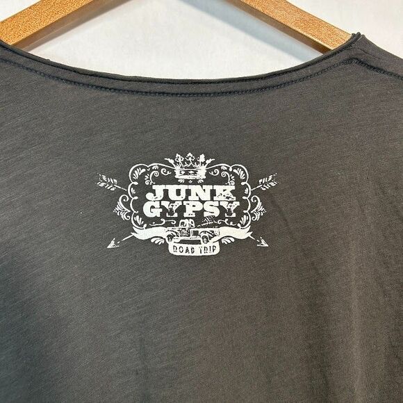 Junk Gypsy Graphic T-shirt Womens XXL Don't Be A Lady Floral Short Sleeve Cotton - Picture 5 of 7